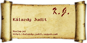 Kálazdy Judit névjegykártya