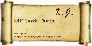 Kálazdy Judit névjegykártya